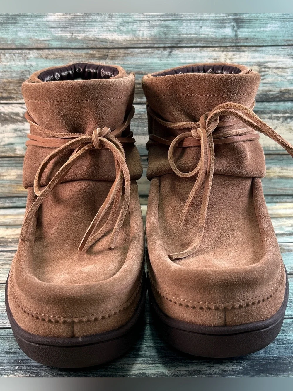 Manitobah Ziibi Mukluk Winter Ankle Boot Womens Size 9 Brown Suede Waterproof
